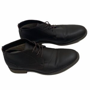 Izod Inwood Men's Dark Brown Faux Leather Oxfords Chucca Derby Size 11